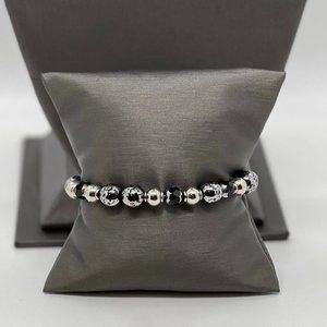 Women's Silver & Black Bracelet